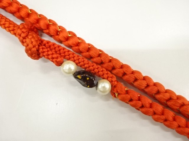 JAPANESE KIMONO / HAND-TIED OBIJIME CORD FOR FURISODE